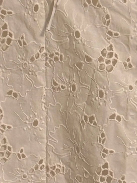 Everlane eyelet midi dress in soft bone color - Picture 5 of 6